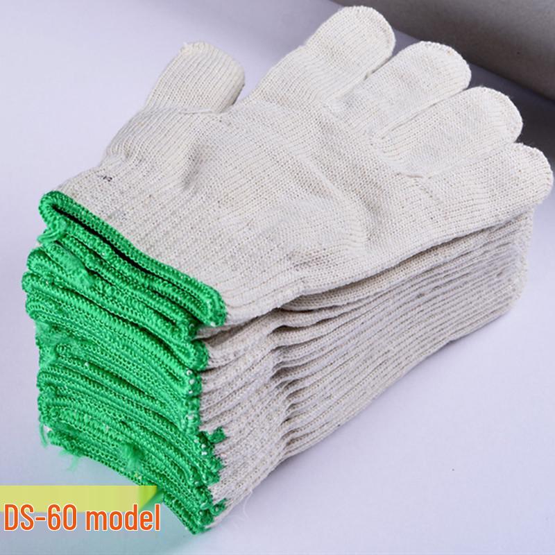 Durable White Yarn Nylon Cotton Work Gloves for Men - Labor Protection & Auto Repair