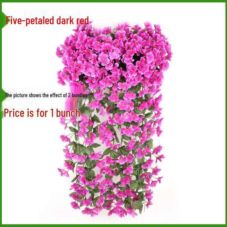 

Violet Hydrangea Silk Flower Wall Hanging for Window Decoration червоний/Фіолетовий