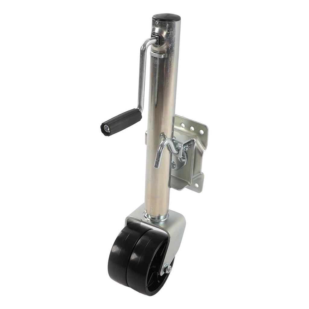 Dual Wheel Trailer Jack 1500lb Boat RV Strengthened Lift Adjustment Double Wheel Caster Jack