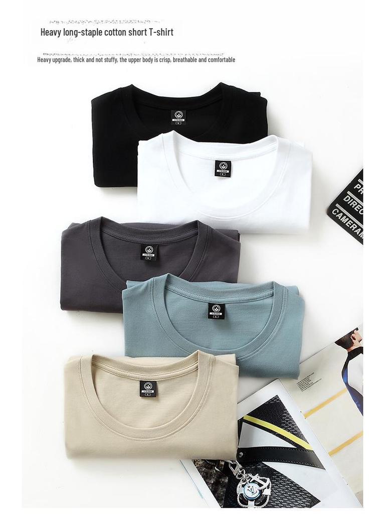 Men's Loose Cotton Short-Sleeve Summer T-Shirt