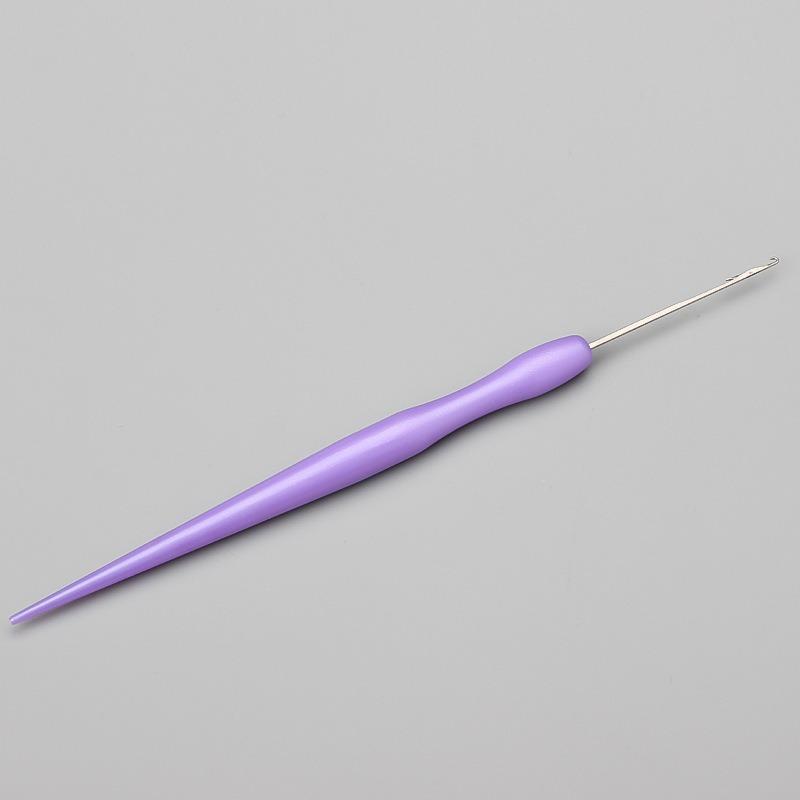 New DIY Woolen Knitting Crochet Hooks 1pc Colorful Plastic Shank Tongue Wig Hair Extension Crochet Hook