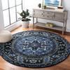 Retro Ethnic Style Round Carpet Geometry Print Bohemia Floor Mat Multiple Sizes Home Decor Anti-slip Rug for Living Room Bedroom
