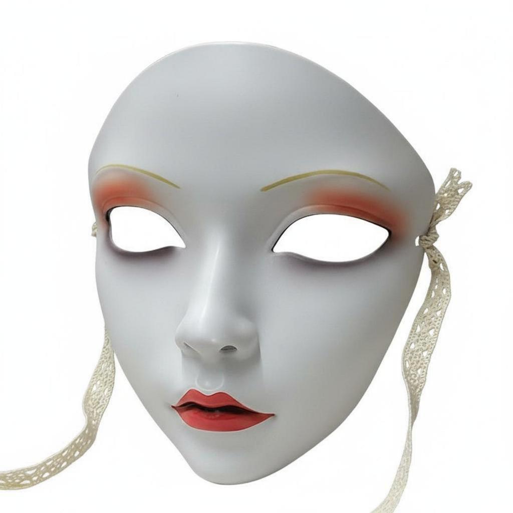 Paintable Half Mask Ready to Paint DIY Opera Even Surface for Cosplayers
