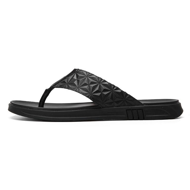 Mens Flip Flops Black Flat Slippers Summer Daily Slippers Men Breathable Comfort Trend Beach Cool Slides Man Youth Outdoor Shoes