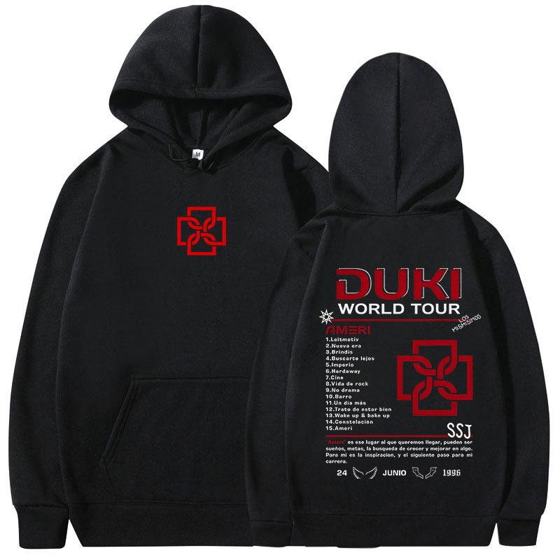 

Rapper Duki Ameri World Tour 2025 Merch Hoodies Men Women Clothing Hip Hop Sweatshirts Autumn Winter Fleece Long Sleeve Pullover 3XL