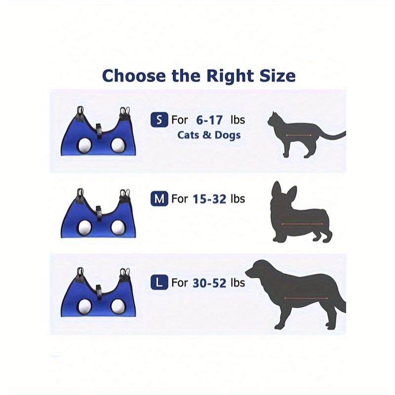 Hamac Sling Ajustabil pentru Animale de Companie Pentru Baie, Toaletare, Tăiere Unghii Sigur, Confortabil Fără Stres Pentru Pisici Câini