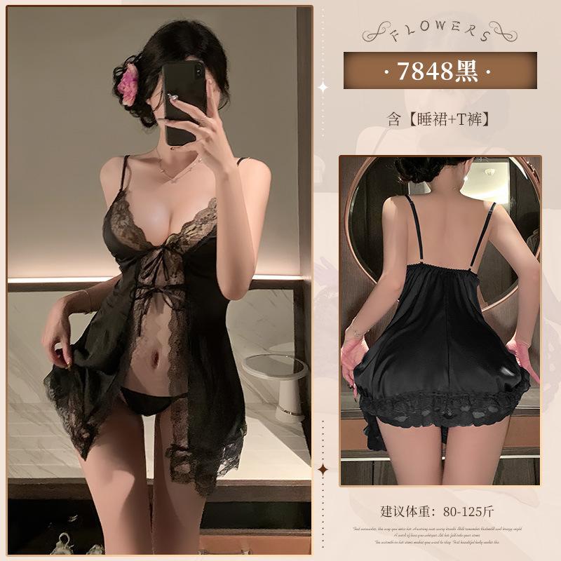 Wantonly Provoke Love, Open Chest Before Lacing, Nightdress, Erotic Underwear, Sexy Pure Desire Perspective