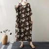 Summer Vintage Loose Cocoon Dress Round Neck Skirt