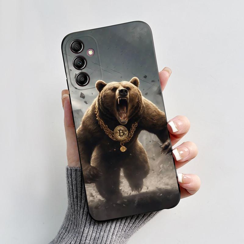 For Samsung A14 Case Galaxy A14 5G Cover SM-A145F A145M SM-A146B Luxury Fashion Black Silicone Phone Case Shockproof Back Cover