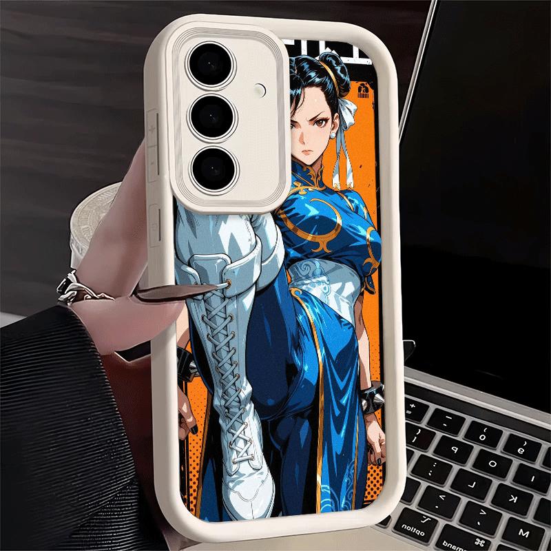 Phone Case for Samsung Galaxy S26 S25 Ultra S24 FE ChunLi S-Street F-FighterS Shell S23 Plus S22 + S21 S20 5G Soft Silicone Fund