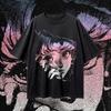 Washed Black Oversize Unisex Tee | Grunge Anime Graphic | Premium Quality Streetwear by ProvaDaBala