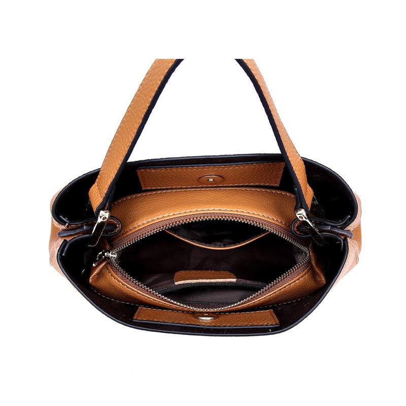 New First-layer Cowhide Handbag Women's Bag Niche Fashion Casual Korean Version Genuine Leather Shoulder Messenger Bag