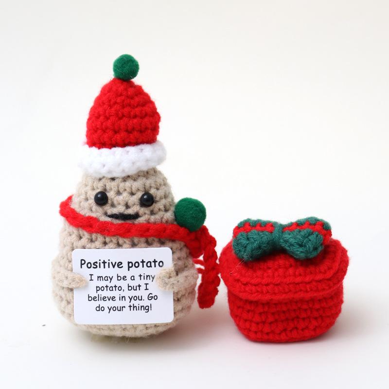 Knitted Doll Christmas Decoration Ornament Reindeer Snowman Santa Claus Handmade Woolen Christmas Ornaments Navidad Natal Gift