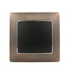 Manufacturer's 1-Gang 2-Way EU Standard Metal Zinc Alloy Panel Wall Switch 10A CE TUV Certified for Home Lighting