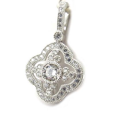 [K5893] - Pendentif Argent 'Sissi' blanc