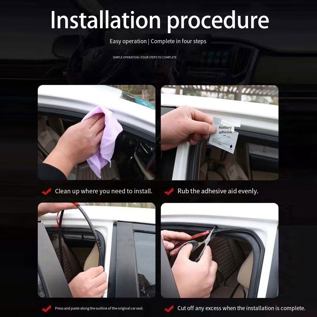 Rubber Flexible Self-Adhesive Door Seal For Easy Application And Has Good Sound Insulation Effect.