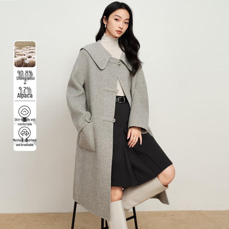 Elva' Island Women's Double-Faced Wool Coat