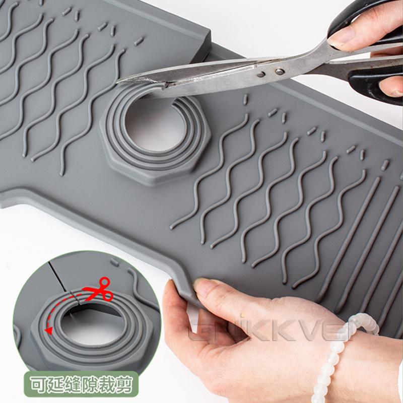 24"x 5.7" Sink Splash Guard Mat,Longer Silicone Faucet Splash Guard, Multipurpose for Kitchen Dish Drying Mats Sponge