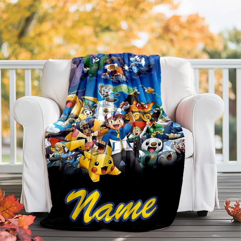 Customizable Pika Throw Blanket – Personalized Name, All-Season Cozy Snug Blanket, Machine Washable, Personalized Blanket