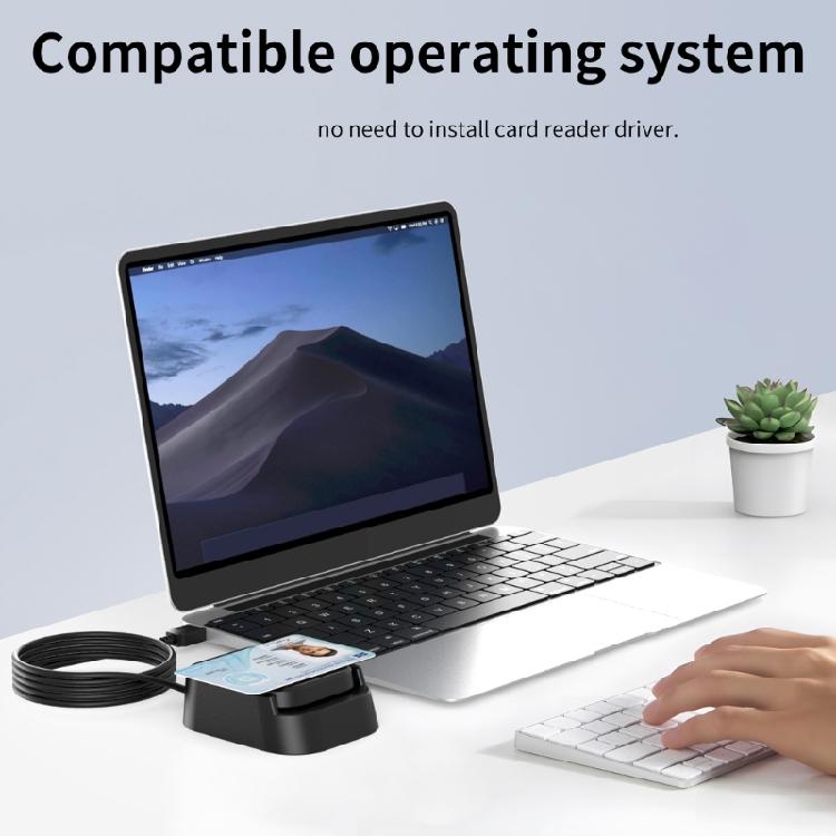 Portable Nonslip Base Card Reader USB Powered Suitable for Seamless Operation with LED Indicator Efficient Data Transfer