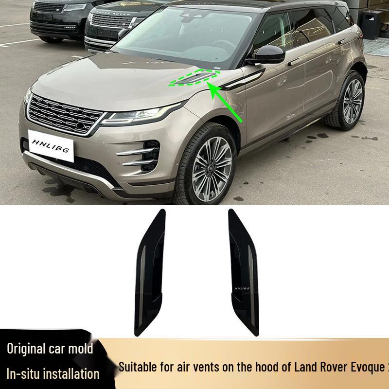 Electroplated Silver/Black Hood Air Vent for 2020 Land Rover Range Rover Evoque (LR155568, LR155567)