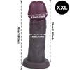 Dark Brown Realistic Silicone 30CM Dildo with Mushroom Head, Strong Suction Cup, Soft Body-Safe Silicone, Waterproof, Discreet Packaging