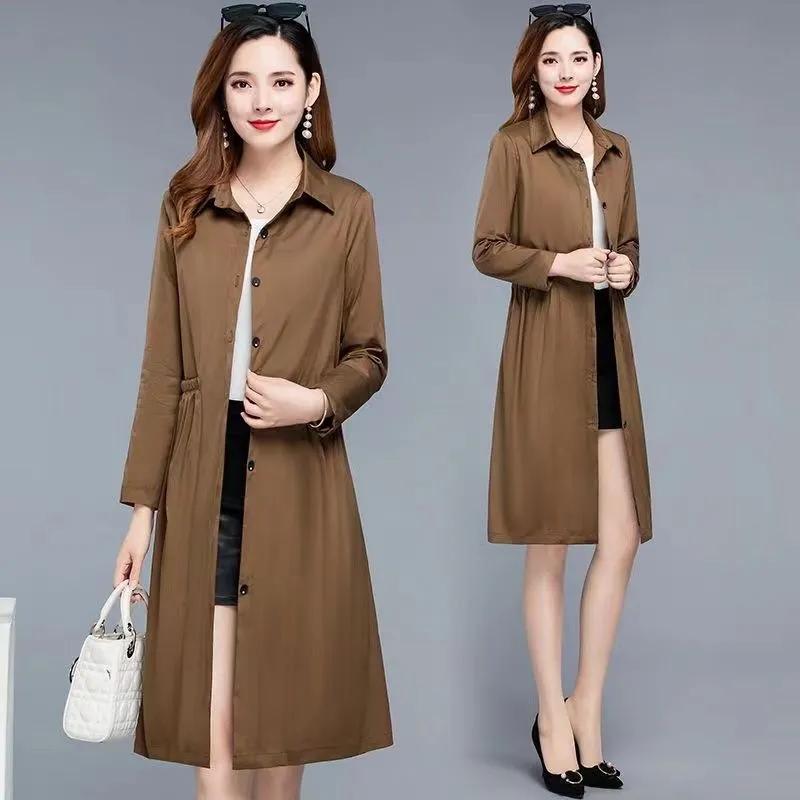 Modischer dünner Frühlings- und Herbstwindbreaker für Damen, mittellanger Frühlingsanzug, neue koreanische Slim-Jacke für Damen mittleren Alters