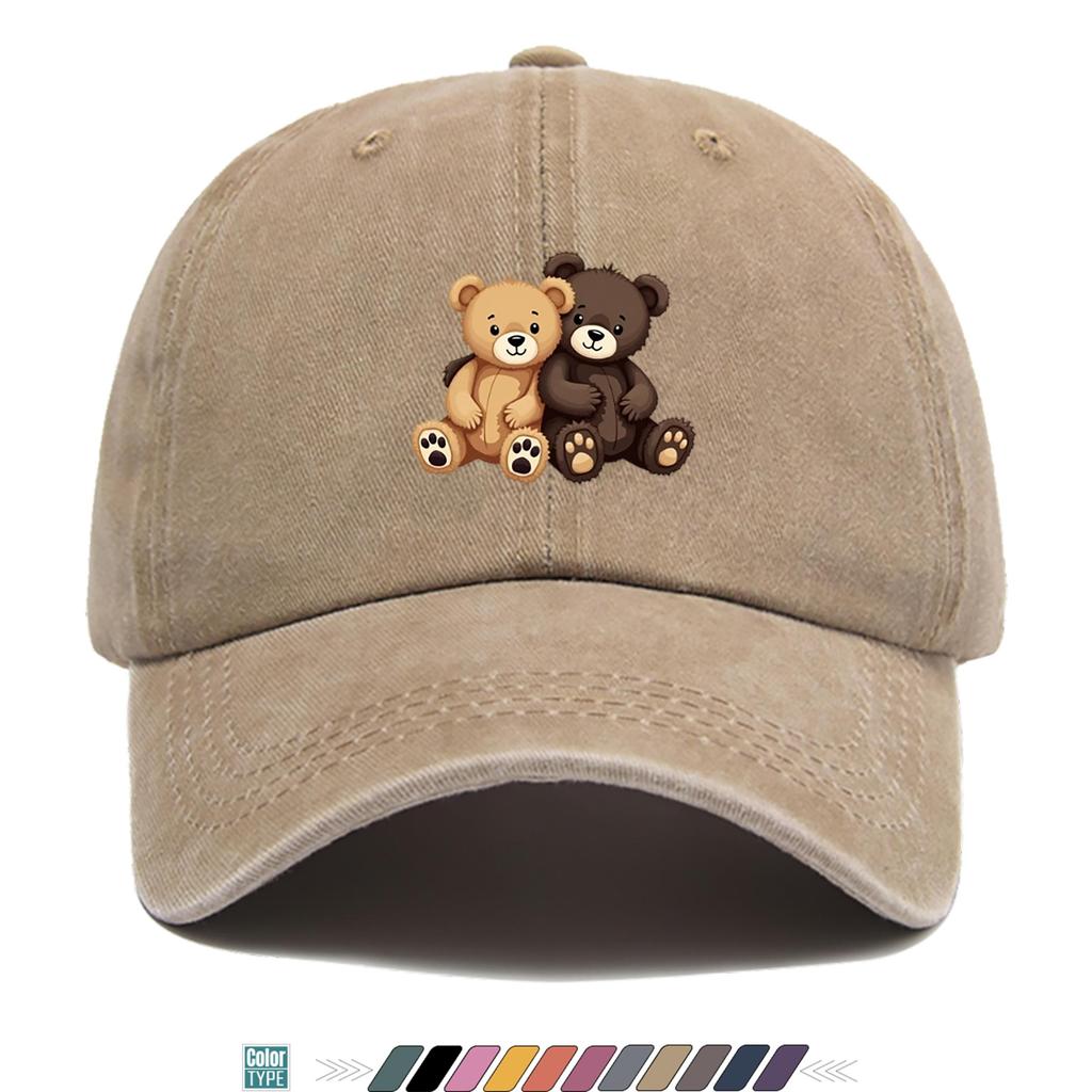 Outdoor Sports Style Teddy Bear Print Baseball Cap Breathable Adjustable Duckbill Hat AllSeason MultiFunctional Outdoor Hat