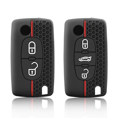 Silicone Flip Remote Car Key Case Cover For Citroen C2 C3 C4 C5 C6 Xsara Berlingo Peugeot 207 307 308 407 607 807 Protector Fob