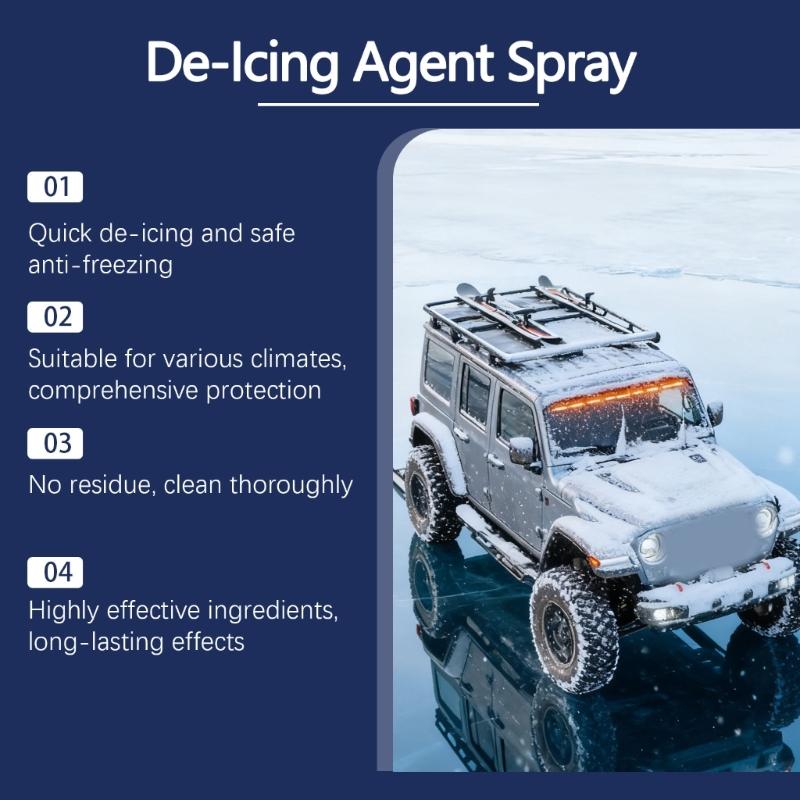 120ml Snow & Ice Melting Sprayer Effortlessly Removes Ice From Automotive Glass And Refrigerator Surfaces