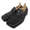Ausgezeichnete HIRO YANAGIMACHI Loafer schwarzes Leder Herren Gebraucht