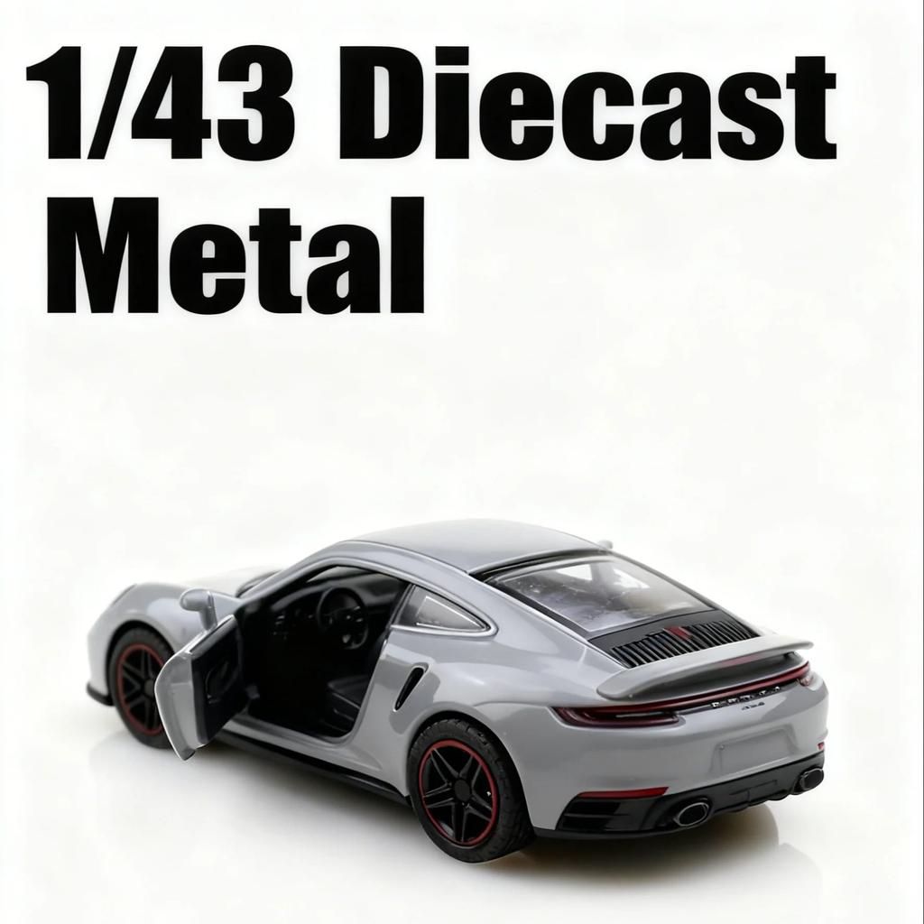 (Bagged) 1:43 Scale Replica 911 Alloy Pullback Racing Car, Die-cast Metal Car, Boy's Toy, Exquisite Mini Pocket Car