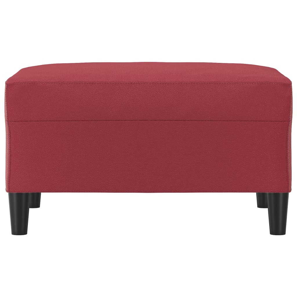 Vidaxl Poggiapiedi, Rosso Vino, 70X55X41 Cm, Ecopelle