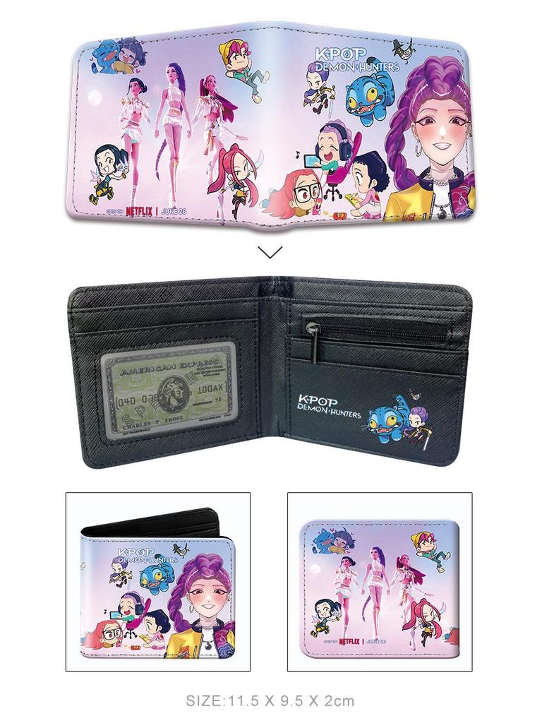 K-Pop Demon Hunter Girl Group 3D-geprägte Anime-Geldbörse für Schüler und Fans