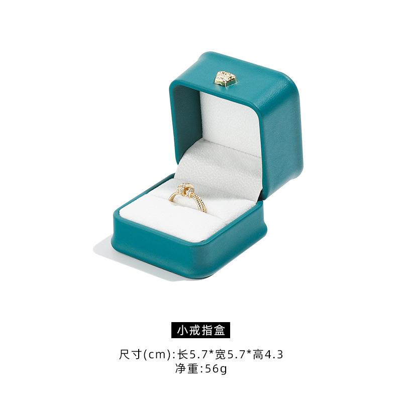 PU leather crown jewelry box, ring pendant, bracelet box, pearl treasure box, jewelry packaging box