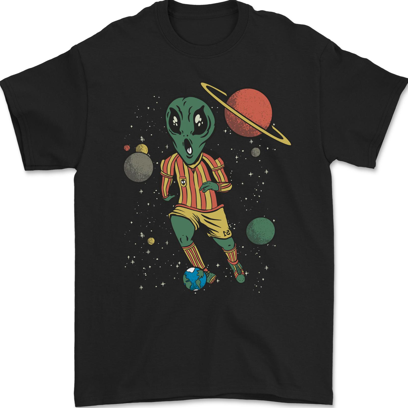 Alien football player space planets football men s Gildan cotton shirt- XXXXL