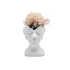 Resin Face Shaped Vase Modern Minimalist Sculpture Flower Pot Decorative Home Ornament for Indoor Use Tabletop Display