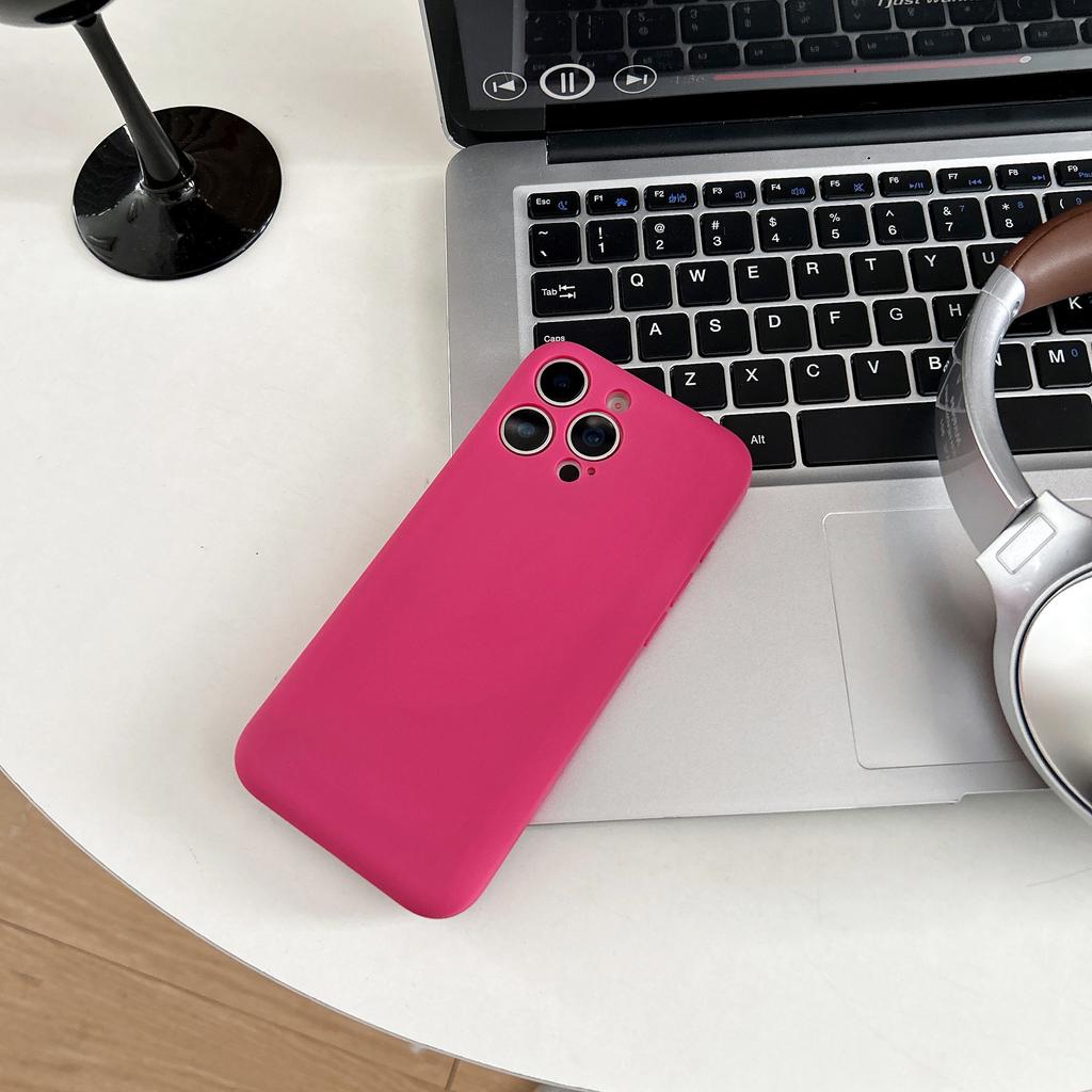 For Apple 16 ProMax Solid Color Phone Case for IPhone 15 All Inclusive Anti Drop 14 in Card Soap Case