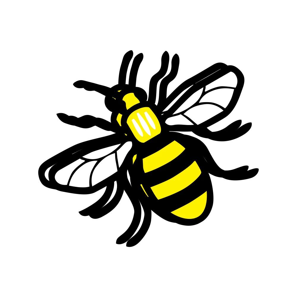 Colour Manchester Bee Vinyl Stickers Car Decals Auto Whole Body Color Vinyl Films Auto Exterior Decoration Car Accessories