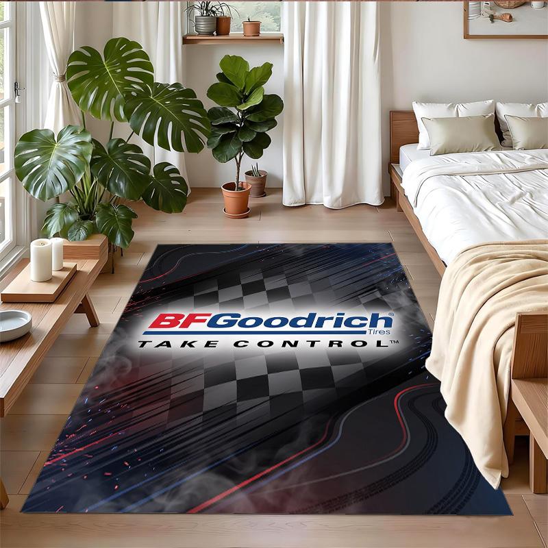 BFGoodrich Print Crystal Velvet Plush Rug Wear?Resistant Anti?Slip Floor Mat For Indoor Household Decoration
