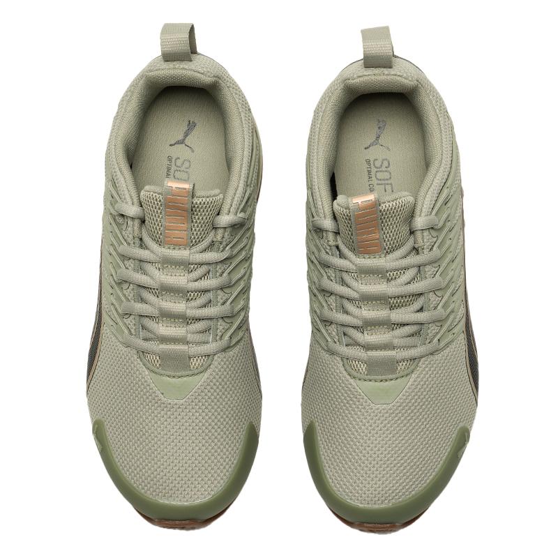Puma Comfortable Versatile Shock Absorbing Breathable Low Top Running Shoes Women Sneakers Gray Green Black 309720-27