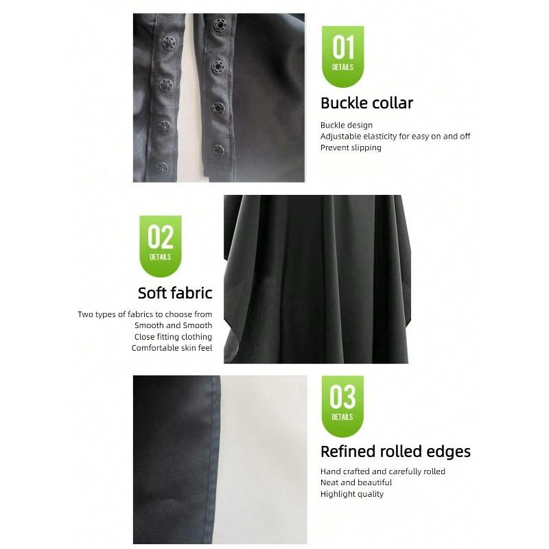 1pc Barber Cape Professional Large Hair Cutting Cape With Snap Closure, Unisex Adults Black Haircut Salon Cape Hairdresser Styling Cape