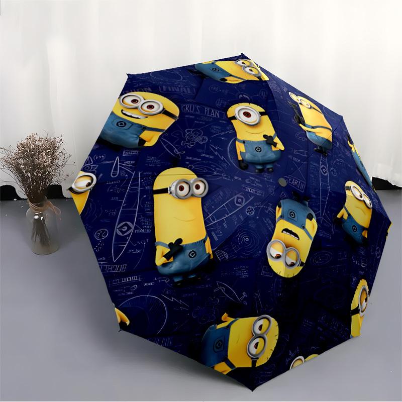 1pc Minions Automatic Umbrella 8-Bone Design Compact Gear for Outdoor Travel, Perfect Helloween Chrismas Gift for Friends or Family yy250903233