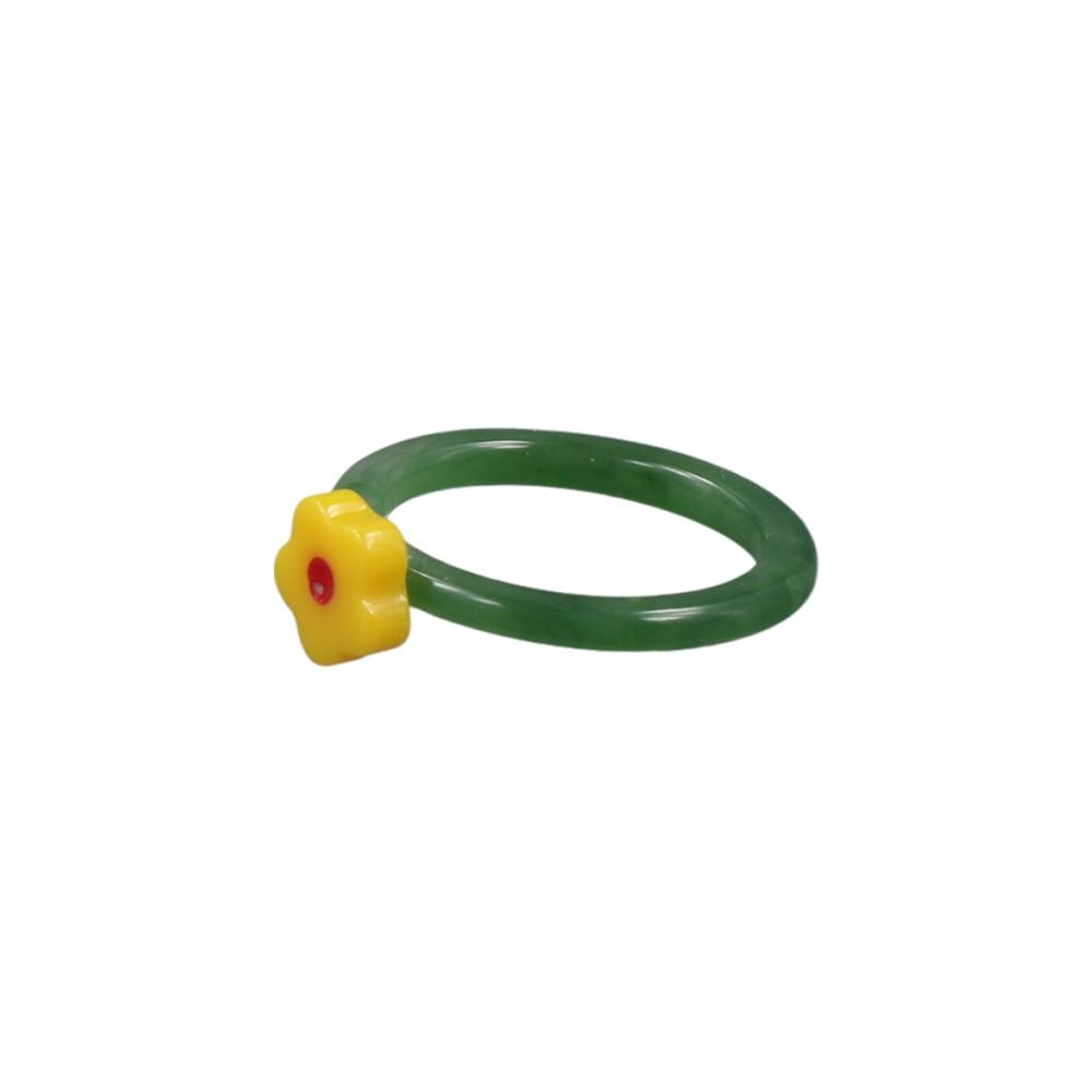 Cute Transparent Korean Women Girls Acrylic Rings Fashion Jewelry Resin Finger Rings
