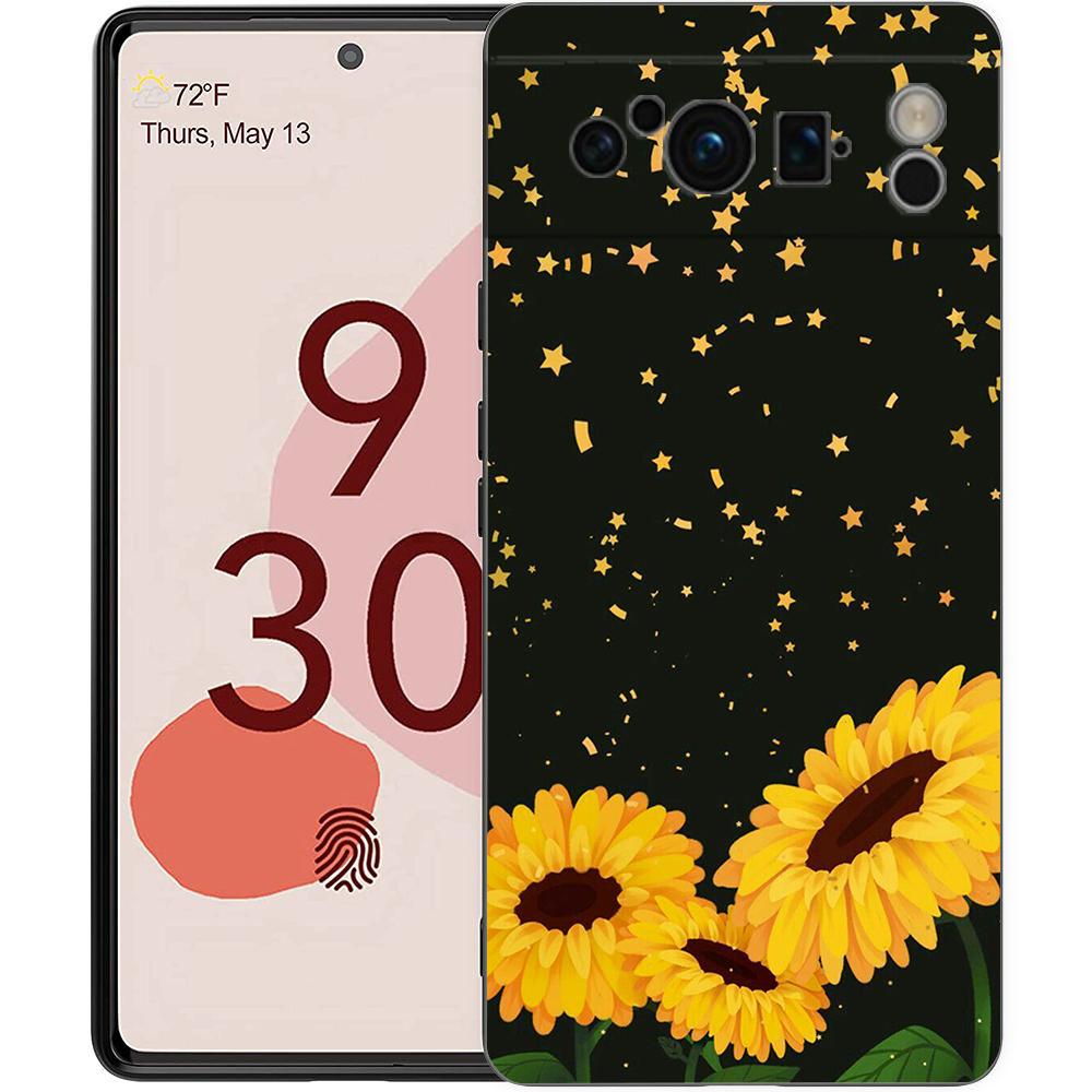 Summer Daisy Sunflower Floral Flower Phone Case for Google Pixel 8 7 6 7A 6A Pro 5G Shockproof Silicone 9 Pro XL 8 Pro 5G Shell