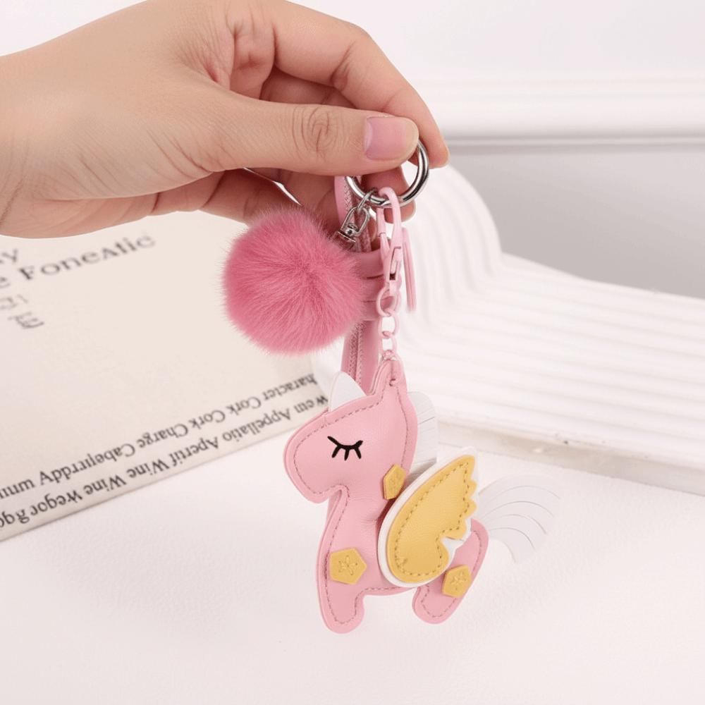 Cartoon Zodiac Pony Bag Pendant Elegant Chinese New Year Gift Kawaii Horse Keychain Birthday Gift