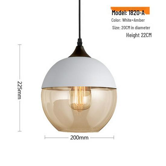 Modern Minimalist Nordic Pendant Light - Glass Lamp for Restaurant, Bar, Living Room, Bedroom, or Store