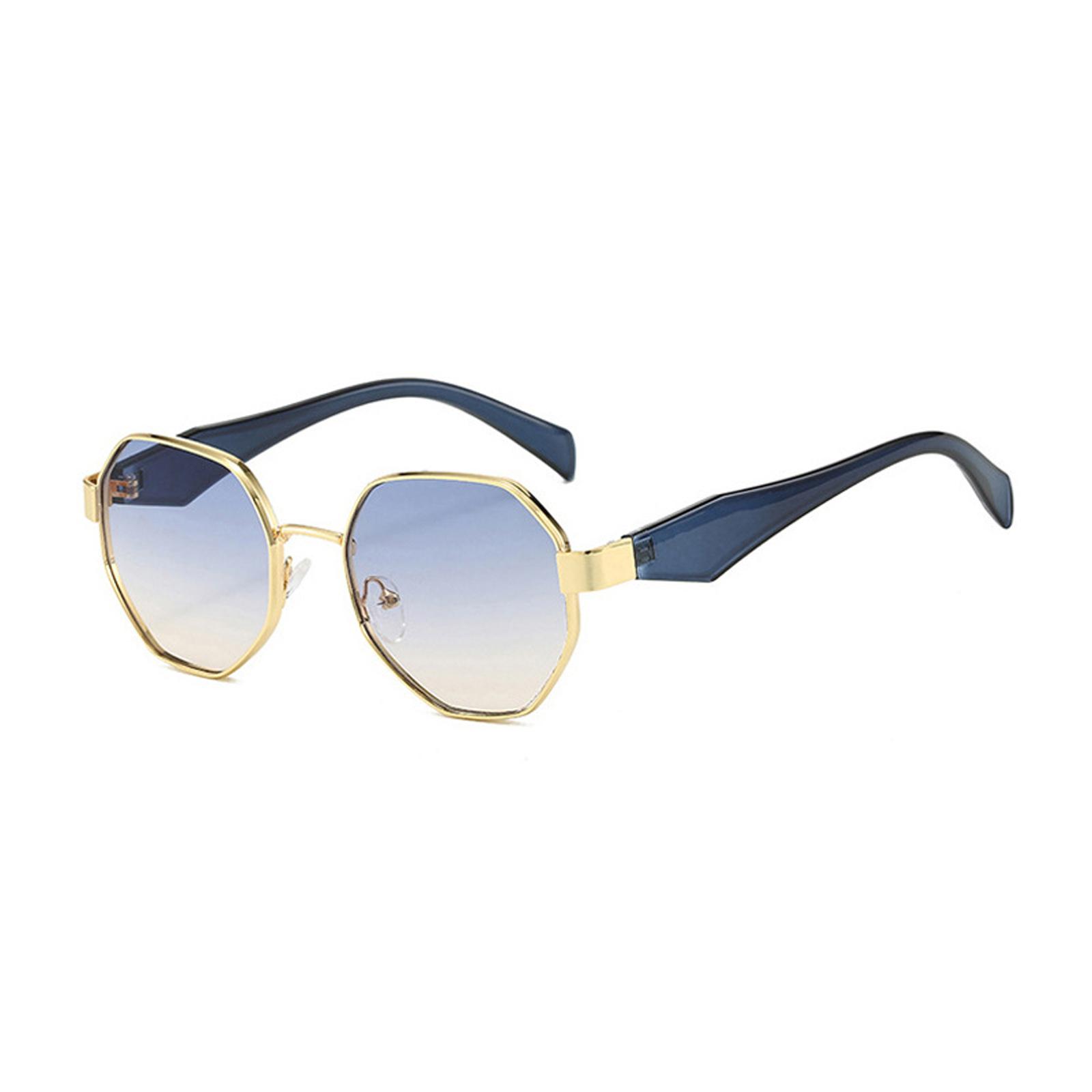 Trendy Polygonal Metal Sunglasses, Fashionable And High-end Sunglasses, Women s Decorative Sunglasses One Size