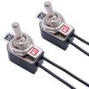 Taiss 2pcs Toggle Switch SPST 2 Position Latching ON/Off 6A AC 125V /10A DC 12V Toggle switches Incidental 5.2 inch Connect Wire Rocker Arm Switch