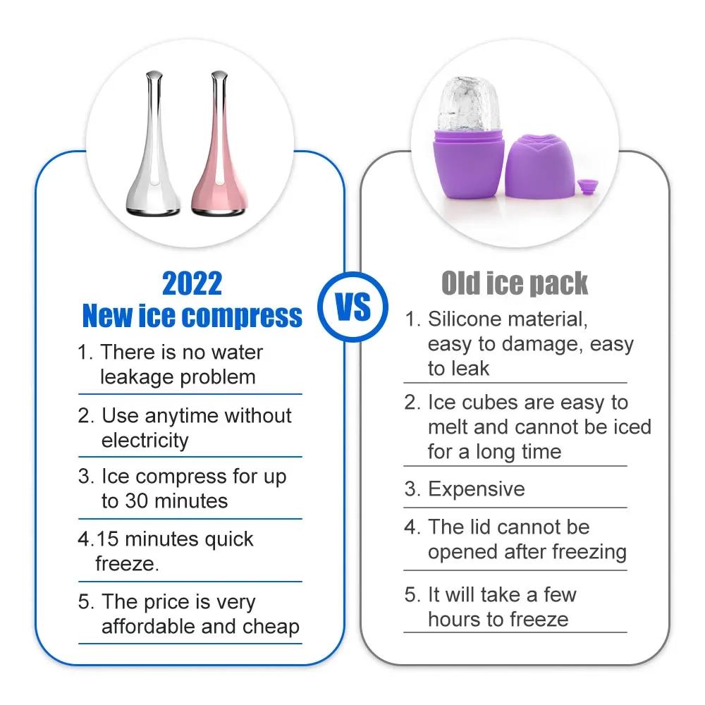 Freezable Ice Compress Skin Cooler Skin Calming Massager Face Edema Removel Roller Reduce Eye Neck Massager Cooler Edema Remover